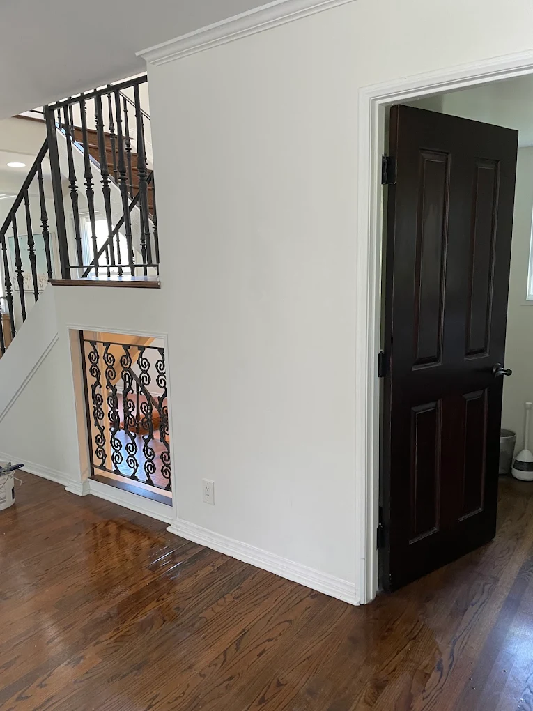 Refinished hardwood floors & staircase
