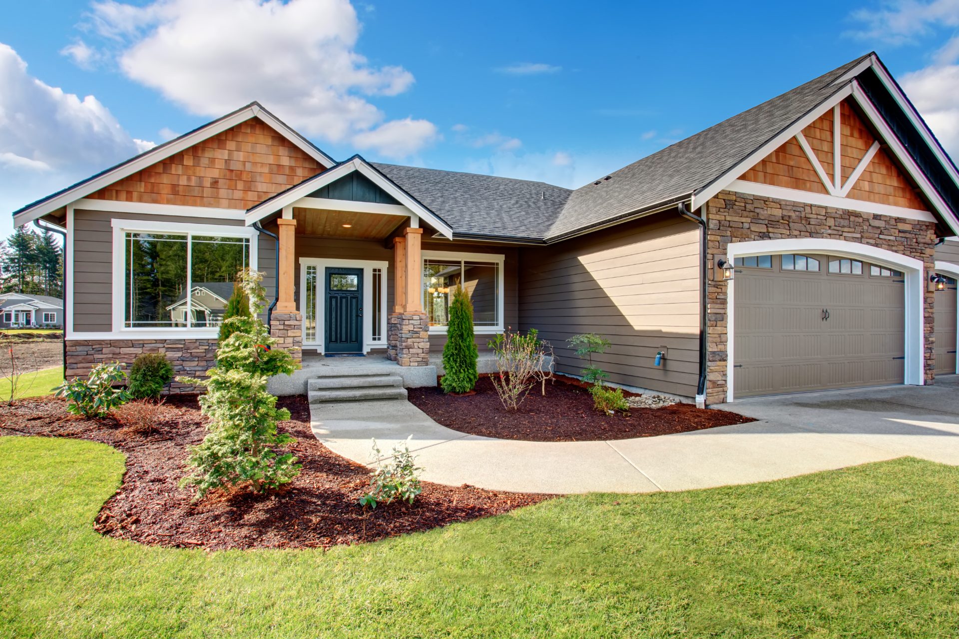 Exterior of a well-maintained modern home