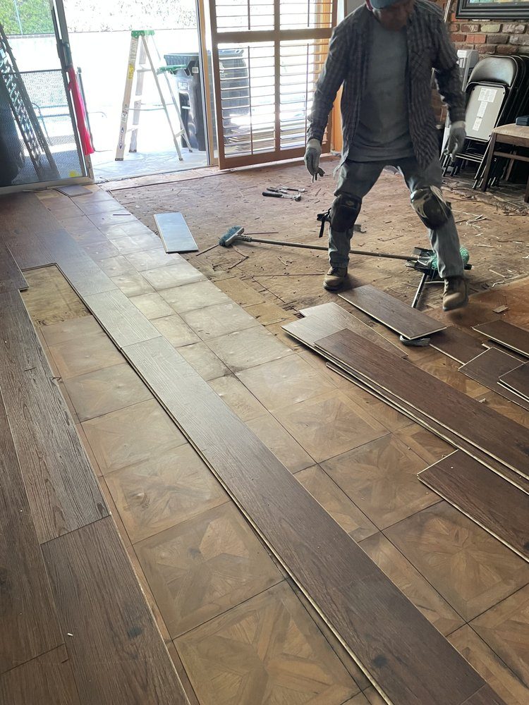 Wide-plank flooring installation