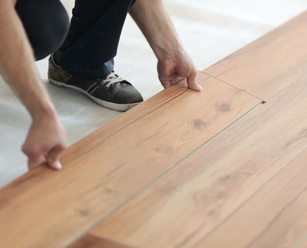 Wood-plank flooring install
