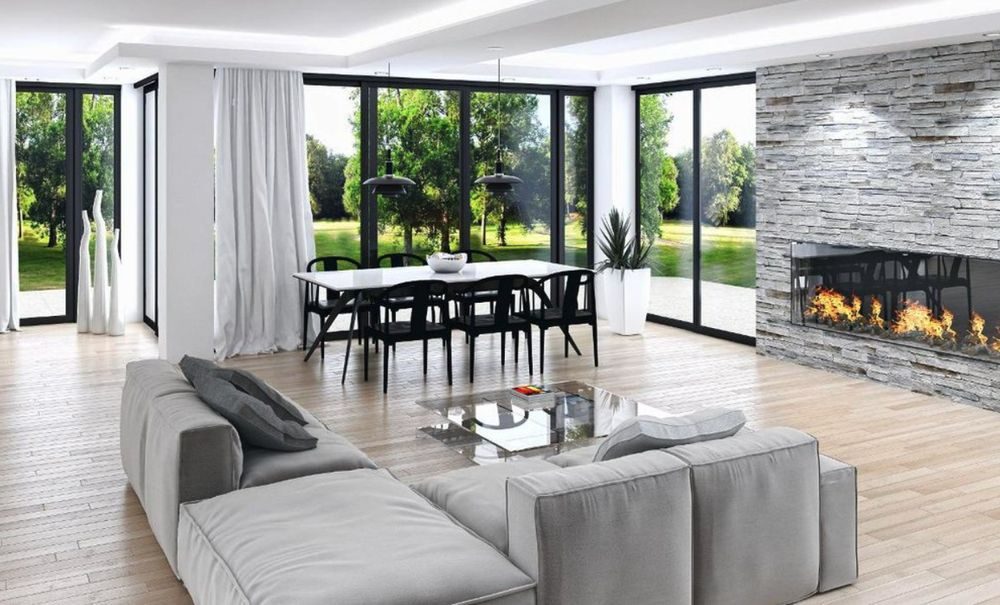 Open-concept living & dining remodel