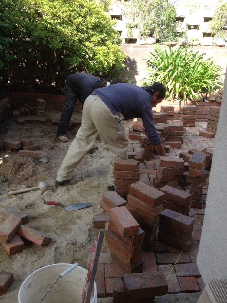 Brick paver hardscape build