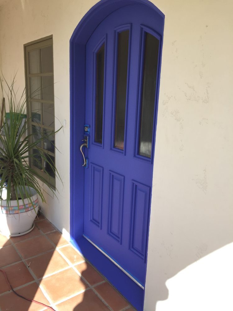 Custom arched entry door